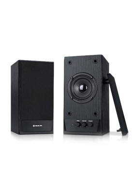 Колонки 2.0 REAL-EL S-219 Black, 2 x 5 Вт, МДФ, живлення від мережі 220V, керування спереду (S-219)