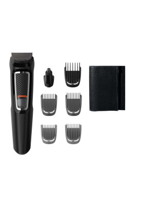 Машинка для стрижки Philips MG3720/15, Black, грумінг-набір 9в1, для волосся/бороди/вух/носа, 6 насадок, 9 установок довжини, акумулятор (MG3720/15)