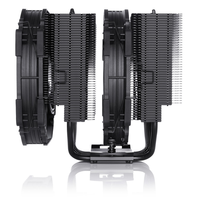 Кулер для процесора Noctua NH-D15 chromax.black, алюміній/мідь, 2x140 мм, для Intel 115x/1200/1366/2011/2066, AMD AMx/FMx, до 180 Вт