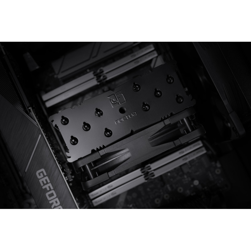 Кулер для процесора Noctua NH-U12S chromax.black, алюміній/мідь, 1x120 мм, для Intel LGA1851, 1700, 1200, 1150, 1151, 1155, 1156, AMD AMx/FMx, до 130 Вт