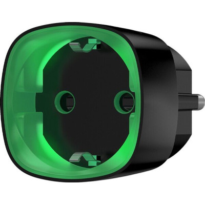 Розумна розетка з лічильником енергоспоживання Ajax Socket, Black, 802.11b/g/n, одинарна, 230V, IP20, 11/15A