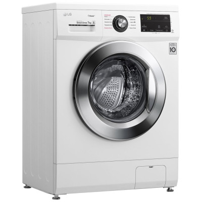 Пральна машина LG F2J3HS2W White, 7кг, фронтальна, 59 л, 10 програм, швидкість віджиму 1200 об/хв, Клас енергоспоживання A+++, 85x60x44