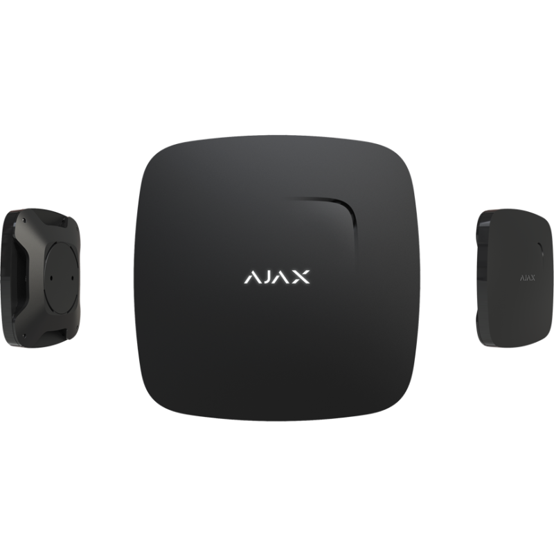 Бездротовий датчик диму, температури та чадного газу Ajax FireProtect Plus, Black, світлозвуковий, 85 дБ, 2xCR2, 132x132x31 мм, 220 г (000005636)