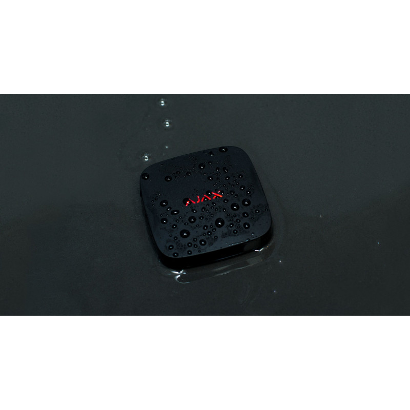 Бездротовий датчик протікання/затоплення Ajax LeaksProtect, Black, 2xAAA, IP65, 56x56x14 мм, 40 г