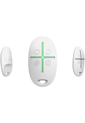 Брелок для керування режимами охорони Ajax SpaceControl, White, 4-х кнопковий, 1xCR2032, 65x37x10 мм, 13 г