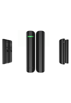 Бездротовий датчик відкриття дверей/вікна Ajax DoorProtect, Black, 1xCR123A, 20x90 мм, 29 г