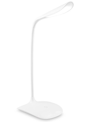 Лампа настільна ColorWay Portable & Flexible, White, із вбудованим акумулятором, сенсорне керування, 14 LED SMD, 115 лм, 500 mAh (CW-DL06FPB-W)