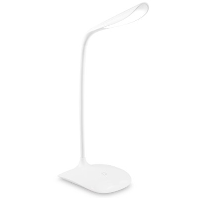 Лампа настільна ColorWay Portable & Flexible, White, із вбудованим акумулятором, сенсорне керування, 14 LED SMD, 115 лм, 500 mAh (CW-DL06FPB-W)