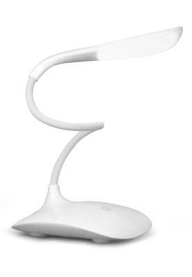 Лампа настільна ColorWay Portable & Flexible, White, із вбудованим акумулятором, сенсорне керування, 14 LED SMD, 115 лм, 500 mAh (CW-DL06FPB-W)