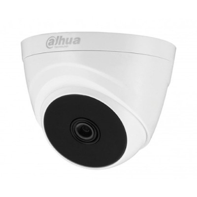 Камера зовнішня HDCVI Dahua DH-HAC-T1A11P (2.8 мм), 1 Мп, 1/2.7" CMOS, 720p/25 fps,  0.04 Lux, день/ніч, ІЧ підсвічування до 20 м, IP67, 85х69 мм