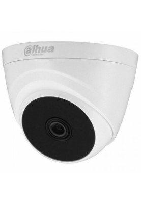 Камера зовнішня HDCVI Dahua DH-HAC-T1A21P (3.6 мм), 2 Мп, 1/2.7" CMOS, 1080p/25 fps, 0.01 Lux, день/ніч, ІЧ підсвічування до 20 м, IP67, 85х69 мм