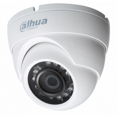 Камера зовнішня HDCVI Dahua DH-HAC-HDW1200MP (3.6 мм), 2 Мп, 1/2.7" CMOS, 1080p/25 fps, 0.02 Lux, день/ніч, ІЧ підсвічування до 30 м, IP67, 94х80 мм