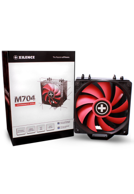 Кулер для процесора Xilence M704, алюміній/мідь, 1x120 мм, PWM, для AMD AM5, AM4, Intel LGA1700, 1200, 1150, 1151, 1155, 1156, 2066, 2011 (XC051)