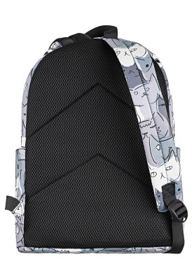 Рюкзак для ноутбука 13" 2E TeensPack "Cats", поліестер, 300 x 400 x 210 мм (2E-BPT6114GC)