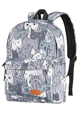 Рюкзак для ноутбука 13" 2E TeensPack "Cats", поліестер, 300 x 400 x 210 мм (2E-BPT6114GC)