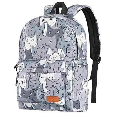 Рюкзак для ноутбука 13" 2E TeensPack "Cats", поліестер, 300 x 400 x 210 мм (2E-BPT6114GC)