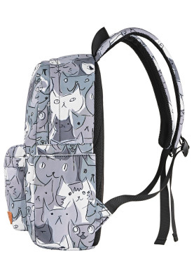 Рюкзак для ноутбука 13" 2E TeensPack "Cats", поліестер, 300 x 400 x 210 мм (2E-BPT6114GC)