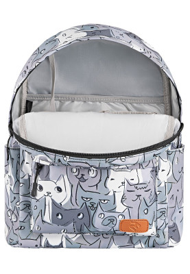 Рюкзак для ноутбука 13" 2E TeensPack "Cats", поліестер, 300 x 400 x 210 мм (2E-BPT6114GC)