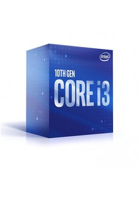 Процесор Intel Core i3 (LGA1200) i3-10100, Box, 4x3.6 GHz (Turbo Boost 4.3 GHz), L3 6Mb, UHD Graphics 630 (1100 MHz), Comet Lake, 14 nm, TDP 65W (BX8070110100)