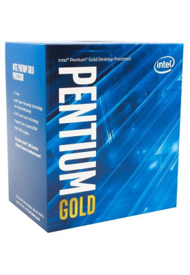 Процесор Intel Pentium Gold (LGA1200) G6400, Box, 2x4.0 GHz, UHD Graphics 610 (1050 MHz), L3 4Mb, Comet Lake, 14 nm, TDP 58W (BX80701G6400)