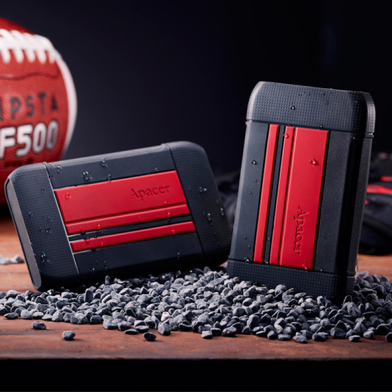 Зовнішній жорсткий диск 2Tb Apacer AC633, Black/Red, 2.5", USB 3.1 (AP2TBAC633R-1)
