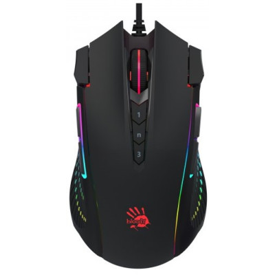 Миша A4Tech J90s Bloody Black, USB Activated, Extra Fire Button, 8000 CPI, RGB, 20M натискань