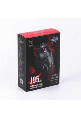 Миша A4Tech J95s Bloody Satellite, USB Activated, Extra Fire Button, 8000 dpi, RGB, 20M натискань