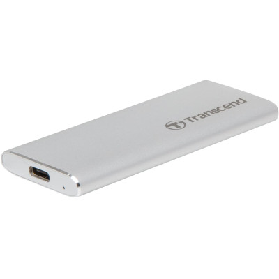 Зовнішній накопичувач SSD, 240Gb, Transcend ESD240C, Silver, USB 3.1, 3D TLC, 520/460 MB/s (TS240GESD240C)
