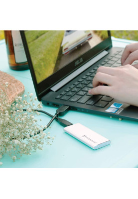 Зовнішній накопичувач SSD, 240Gb, Transcend ESD240C, Silver, USB 3.1, 3D TLC, 520/460 MB/s (TS240GESD240C)