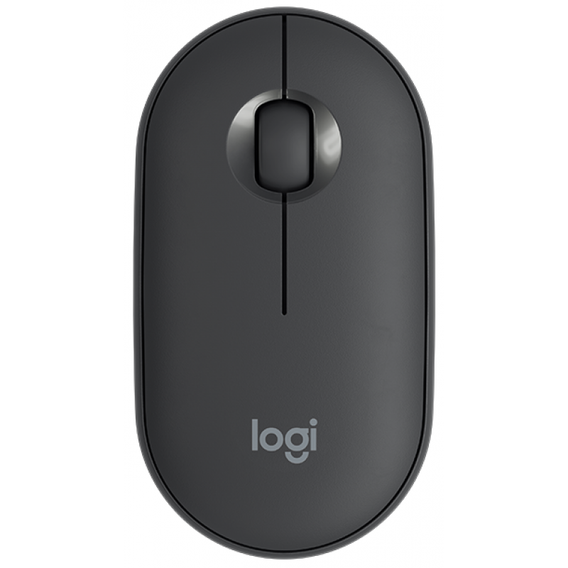 Миша бездротова Logitech Pebble M350, Graphite, Bluetooth/2.4GHz, оптична, 1000 dpi, 3 кнопки, 1xAA (910-005718)