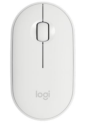 Миша бездротова Logitech Pebble M350, Off-white, Bluetooth/2.4GHz, оптична, 1000 dpi, 3 кнопки, 1xAA (910-005716)