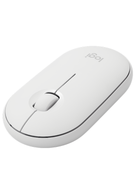 Миша бездротова Logitech Pebble M350, Off-white, Bluetooth/2.4GHz, оптична, 1000 dpi, 3 кнопки, 1xAA (910-005716)