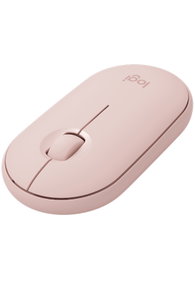 Миша бездротова Logitech Pebble M350, Rose, Bluetooth/2.4GHz, оптична, 1000 dpi, 3 кнопки, 1xAA (910-005717)