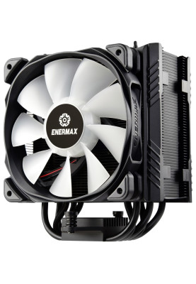 Кулер для процесора Enermax ETS-T50 AXE ARGB (Black Edition), алюміній та мідні теплові трубки, 1x120 мм RGB, для Intel 2066/2011-3/2011/1366/1156/1155/1150, AMD FM2+/FM2/FM1/AM3+/AM3/AM2+/AM2 (ETS-T50A-BK-ARGB)