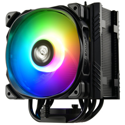 Кулер для процесора Enermax ETS-T50 AXE ARGB (Black Edition), алюміній та мідні теплові трубки, 1x120 мм RGB, для Intel 2066/2011-3/2011/1366/1156/1155/1150, AMD FM2+/FM2/FM1/AM3+/AM3/AM2+/AM2 (ETS-T50A-BK-ARGB)