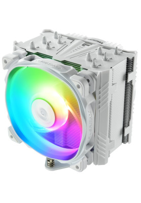 Кулер для процесора Enermax ETS-T50 AXE ARGB (White Edition), алюміній та мідні теплові трубки, 1x120 мм RGB, для Intel 2066/2011-3/2011/1366/1156/1155/1150, AMD FM2+/FM2 /AM3/AM2+/AM2 (ETS-T50A-W-ARGB)