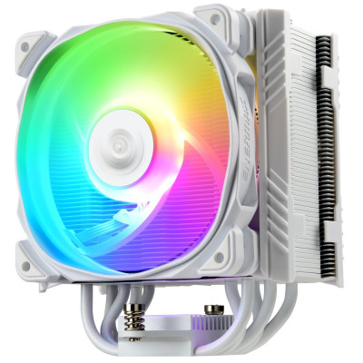 Кулер для процесора Enermax ETS-T50 AXE ARGB (White Edition), алюміній та мідні теплові трубки, 1x120 мм RGB, для Intel 2066/2011-3/2011/1366/1156/1155/1150, AMD FM2+/FM2 /AM3/AM2+/AM2 (ETS-T50A-W-ARGB)
