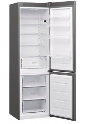 Холодильник Whirlpool W5 911EOX, Steel, двокамерний, LessFrost, ниж. мор. камера, електронне керування, загальний об'єм 372L, корисний об'єм 261L/111L, А+, 201x59x65 см