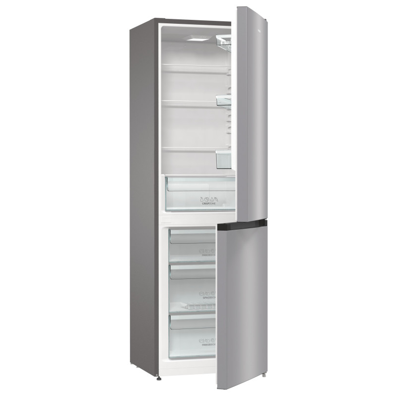 Холодильник Gorenje RK6191ES4, Steel, двокамерний, загальний об'єм 320L, корисний об'єм 206L/108, A+, 185x60x59.2