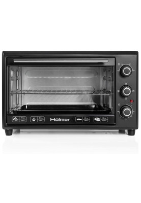 Електродуховка Holmer HEO-183B Black, 1800W, 35 л, металевий корпус, індикатор роботи, таймер, 3 режими нагрівання