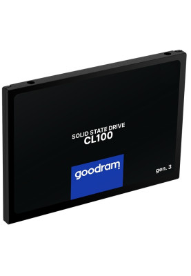 Твердотільний накопичувач 240Gb, Goodram CL100 (Gen.3), SATA3, 2.5", 3D TLC, 520/400 MB/s (SSDPR-CL100-240-G3)