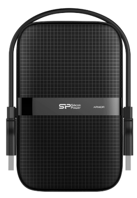 Зовнішній жорсткий диск 2Tb Silicon Power Armor A60, Black, 2.5", USB 3.2 (SP020TBPHDA60S3A)
