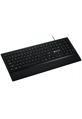 Клавіатура Canyon CNS-HKB6-RU, Black, USB, 111 клавіш, 13 "гарячих" клавіш, тонкий дизайн, декоративне підсвічування з боків клавіатури, підставка під зап'ястя (CNS-HKB6-RU)