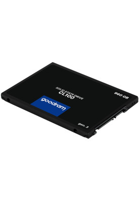 Твердотільний накопичувач 960Gb, Goodram CL100 (Gen.3), SATA3, 2.5", 3D TLC, 520/460 MB/s (SSDPR-CL100-960-G3)