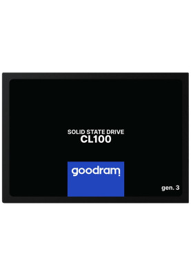 Твердотільний накопичувач 960Gb, Goodram CL100 (Gen.3), SATA3, 2.5", 3D TLC, 520/460 MB/s (SSDPR-CL100-960-G3)