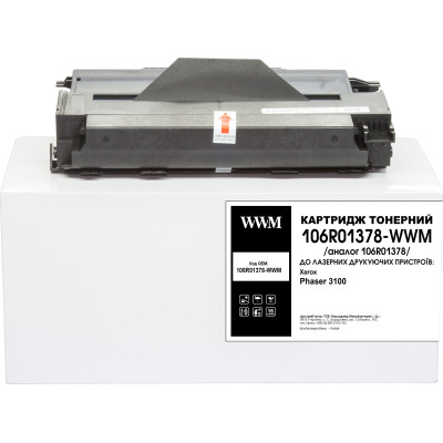 Картридж Xerox 106R01378, Black, Phaser 3100MFP, 3000 стор, WWM (106R01378-WWM)