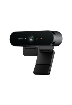 Веб-камера Logitech Brio Stream, Black, 4K (4K/30 fps, 1080p/60 fps), HDR, автофокусування, скляний об'єктив, розпізнавання обличчя (960-001194)