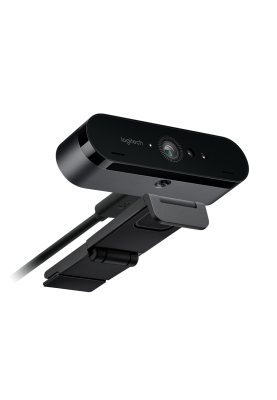 Веб-камера Logitech Brio Stream, Black, 4K (4K/30 fps, 1080p/60 fps), HDR, автофокусування, скляний об'єктив, розпізнавання обличчя (960-001194)