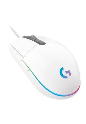 Миша Logitech G102 LIGHTSYNC, White, USB, оптична, 200-8000 dpi, RGB-підсвічування LIGHTSYNC, 6 програмованих механічних кнопок із пружинним механізмом, 2.1 м (910-005824)