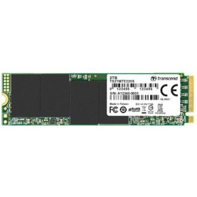 Твердотільний накопичувач M.2 2Tb, Transcend MTE220S, PCI-E 3.0 x4, 3D TLC, 3500/2700 MB/s (TS2TMTE220S)
